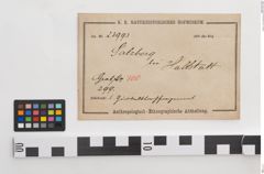 Etiketten zu Bronzegürtelblech (NHMW-PRAE-023993)